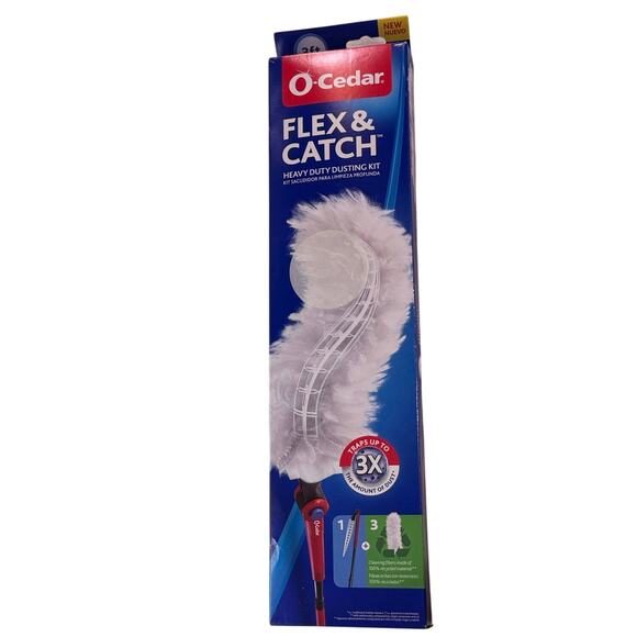 O-Cedar Fletch & Catch Heavy Duty Dusting Kit Multi-Surface Duster Cleaning Tool - Picture 1 of 5